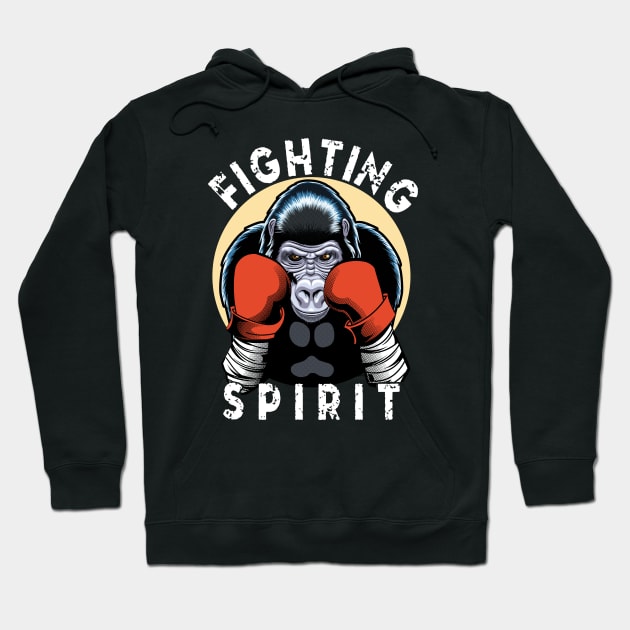 Gorilla Fighting Spirit - Boxing Hoodie by TMBTM